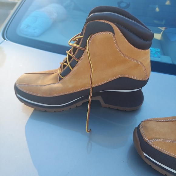 Timberland Wedge Heel Boots Leather Sz 10m - Picture 16 of 16